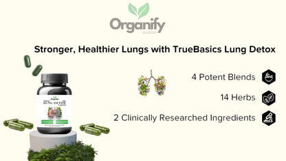 Organify Herbal Tar BreathEase Lung Detoxifier Ayurvedic Formula Capsules