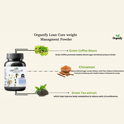 Organify Herbal Lean Cure Powder - Weight loss powder with Ayurvedic (2 Scoop Per Day)